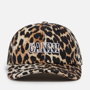 Ganni Logo-Embroidered Cotton-Canvas Baseball Cap