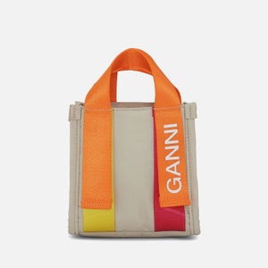 Ganni Women's Recycled Tech Mini Tote Bag - Pale Khaki