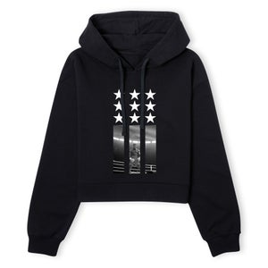 Creed Poster Stars Women's Cropped Hoodie - Black