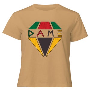 Creed DAME Diamond Logo Women's Cropped T-Shirt - Tan