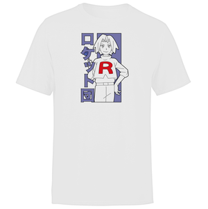 Akedo X Pokémon Team Rocket James Heren-T-shirt - Wit