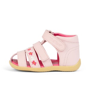Babies Wriggle Baby Flower Sandals Leather Pink