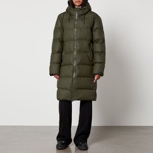 Rains Long Nylon Waterproof Puffer Jacket