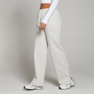Pantaloni tip jogger croială dreaptă MP Basics pentru femei - Light Grey Marl