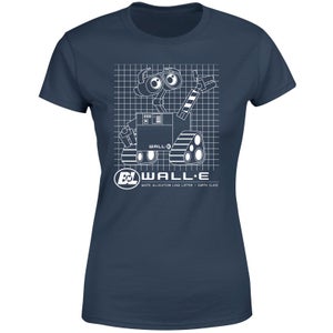 Wall-E Schematic Women's T-Shirt - Navy