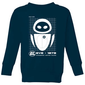 Wall-E Eve Schematic Kids' Sweatshirt - Navy
