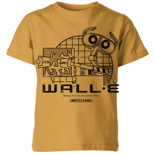 Wall-E Clean Up Crew Kids' T-Shirt - Mustard