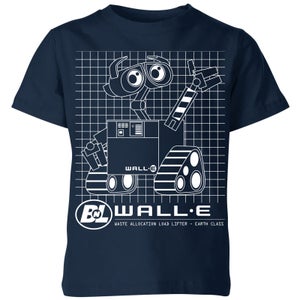 Wall-E Schematic Kids' T-Shirt - Navy