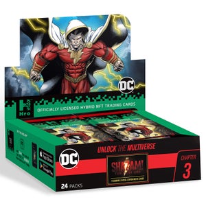 DC Unlock The Multiverse Shazam 24-Pack Mega Booster Box – Hro Hybrid NFT Trading Cards, 168 Cards