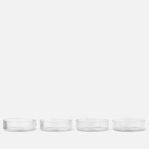 Ferm Living Ripple Serving Bowls - Set of 4 - Clear