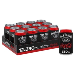 Jack Daniel's and Coca-Cola Zero 12 x 330ml