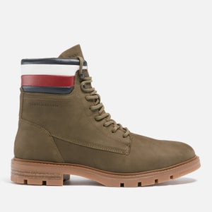 Tommy Hilfiger Men's Corporate Nubuck Lace Up Boots - Army Green