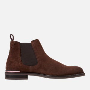 Tommy Hilfiger Men's Suede Chelsea Boots - Cocoa