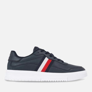 Tommy Hilfiger Men's Supercup Stripes Leather Trainers