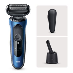 Braun Series 6 60-B7000cc Electric Shaver for Men with SmartCare Center, Blue