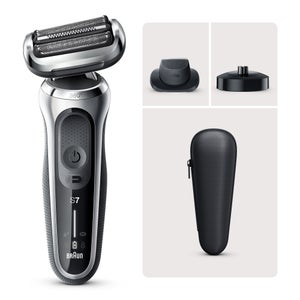 Braun Series 7 70-S4200cs Electric Shaver with Charging Stand, Precision Trimmer, Silver