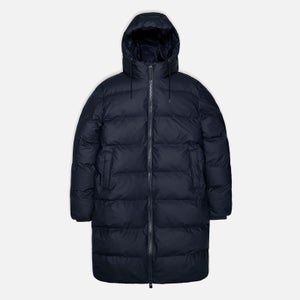 Rains Alta Long Quilted Shell Puffer Jacket