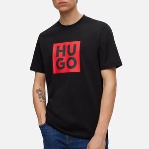 HUGO Daltor Large Badge Cotton-Jersey T-Shirt