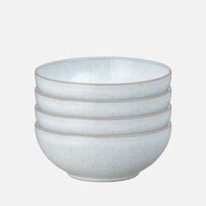 Denby White Speckle Cereal Bowls - Set of 4