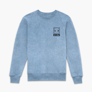 Pokémon Squirtle Sweatshirt - Denim Blue Acid Wash