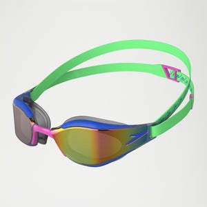 Gafas de natación de espejo Fastskin Hyper Elite, verde/azul