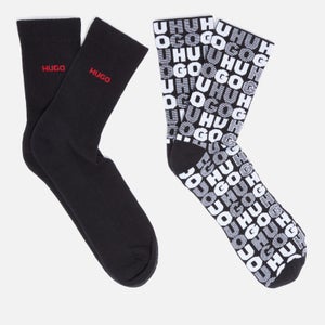 HUGO Bodywear Two-Pack Logo Cotton-Blend Socks