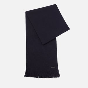 BOSS Black Albas Wool-Knit Scarf