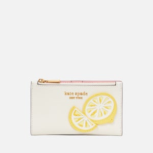Kate Spade New York Lemon Drop Lemon Appliqued Saffiano Leather Bifold Wallet