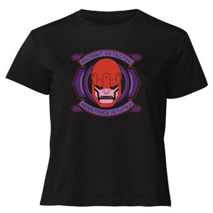 X-Men Sentinel Attack Women's Cropped T-Shirt - Black