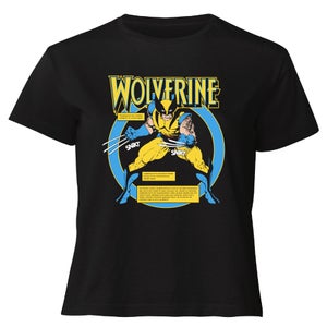 X-Men Wolverine Bio  Women's Cropped T-Shirt - Black