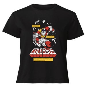X-Men Colossus Bio Women's Cropped T-Shirt - Black