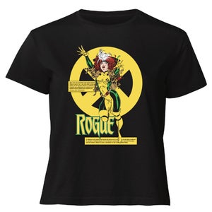 X-Men Rogue Bio Drk Women's Cropped T-Shirt - Black