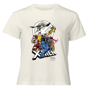 X-Men Super Team Women's Cropped T-Shirt - Cream