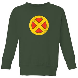 X-Men Emblem Drk Kids' Sweatshirt - Green