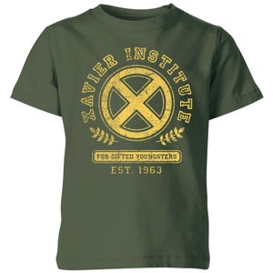 X-Men Xavier Institute For Gifted Youngsters Drk Kids' T-Shirt - Green
