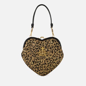 Vivienne Westwood Belle Leopard Lurex Heart Frame Purse