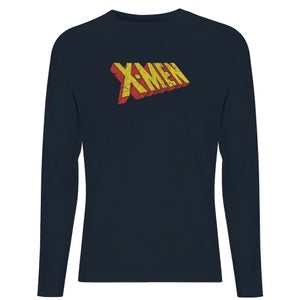 X-Men Retro Logo Long Sleeve T-Shirt - Navy