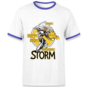 X-Men Storm Bio Men's Ringer T-Shirt - White/Navy