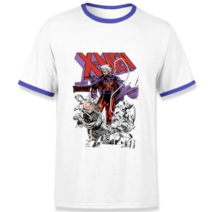 X-Men Magneto Triumphant Men's Ringer T-Shirt - White/Navy
