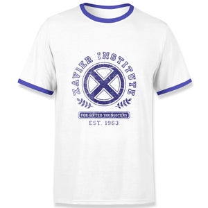 X-Men Xavier Institute For Gifted Youngsters Men's Ringer T-Shirt - White/Navy