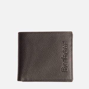 Barbour Debossed Leather Billfold Wallet