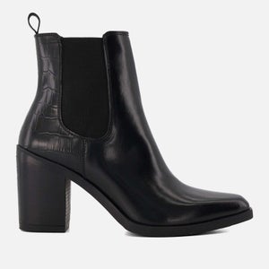 Dune Womens Promising Block-Heel Western Boots - Black