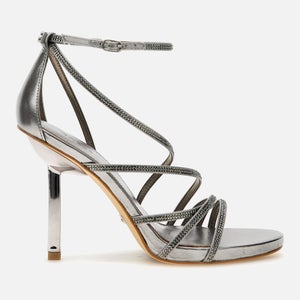 Guess Women's Axen 2 Embellished Satin Heeled Sandals