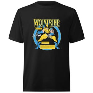 X-Men Wolverine Bio  Oversized Heavyweight T-Shirt - Black