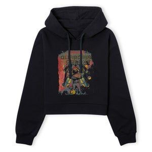 Guardians of the Galaxy I'm A Freakin' Guardian Of The Galaxy Women's Cropped Hoodie - Black