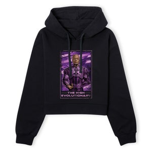 Guardians of the Galaxy The High Evolutionary Women's Cropped Hoodie - Black