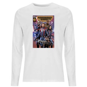 Guardians of the Galaxy Photo Comic Cover Men's Long Sleeve T-Shirt - White