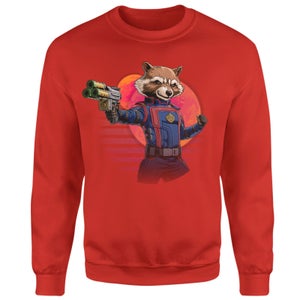 Guardians of the Galaxy Retro Rocket Raccoon Sweatshirt - Red