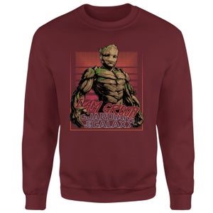 Guardians of the Galaxy I Am Retro Groot! Sweatshirt - Burgundy