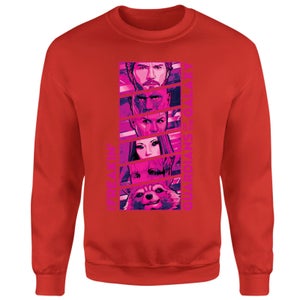 Guardians of the Galaxy Faces Sweatshirt - Red